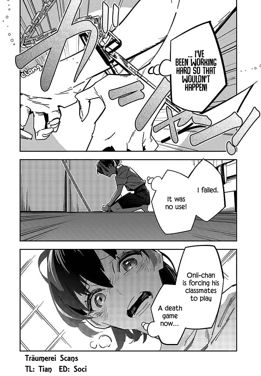 I Reincarnated as the Little Sister of a Death Game Manga's Murder Mastermind and Failed – Chapter 1 page 6