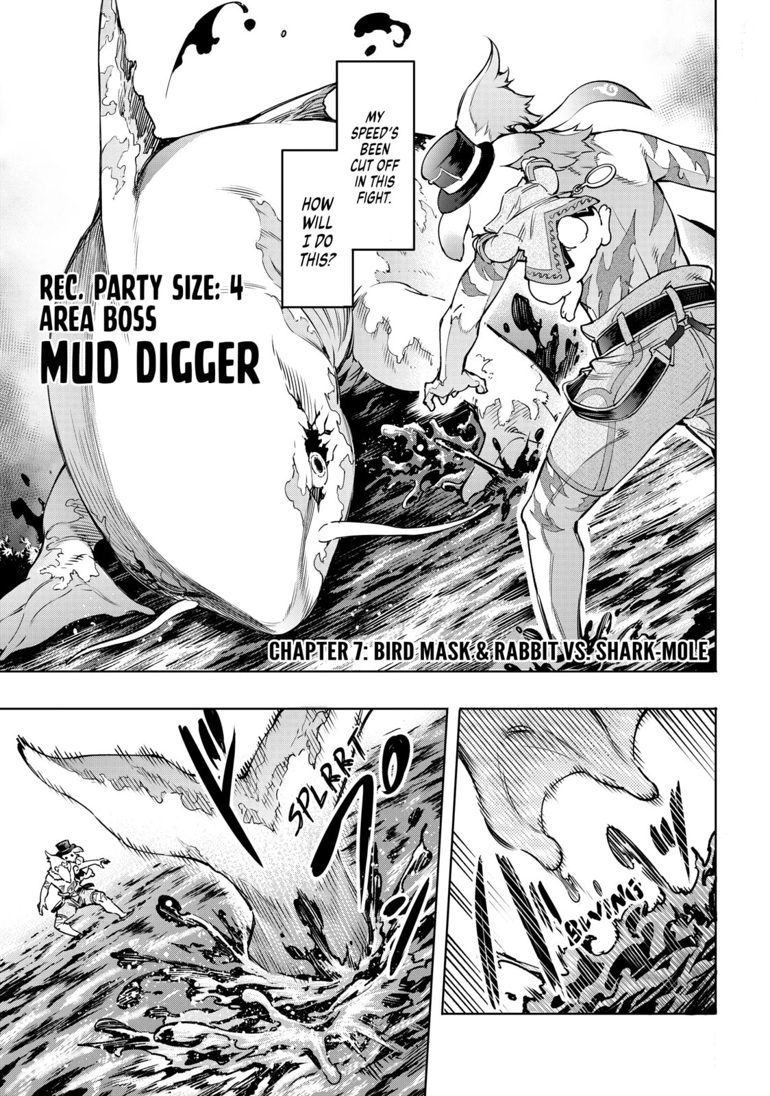 Bird mask & rabbit vs. Shark-mole page 0