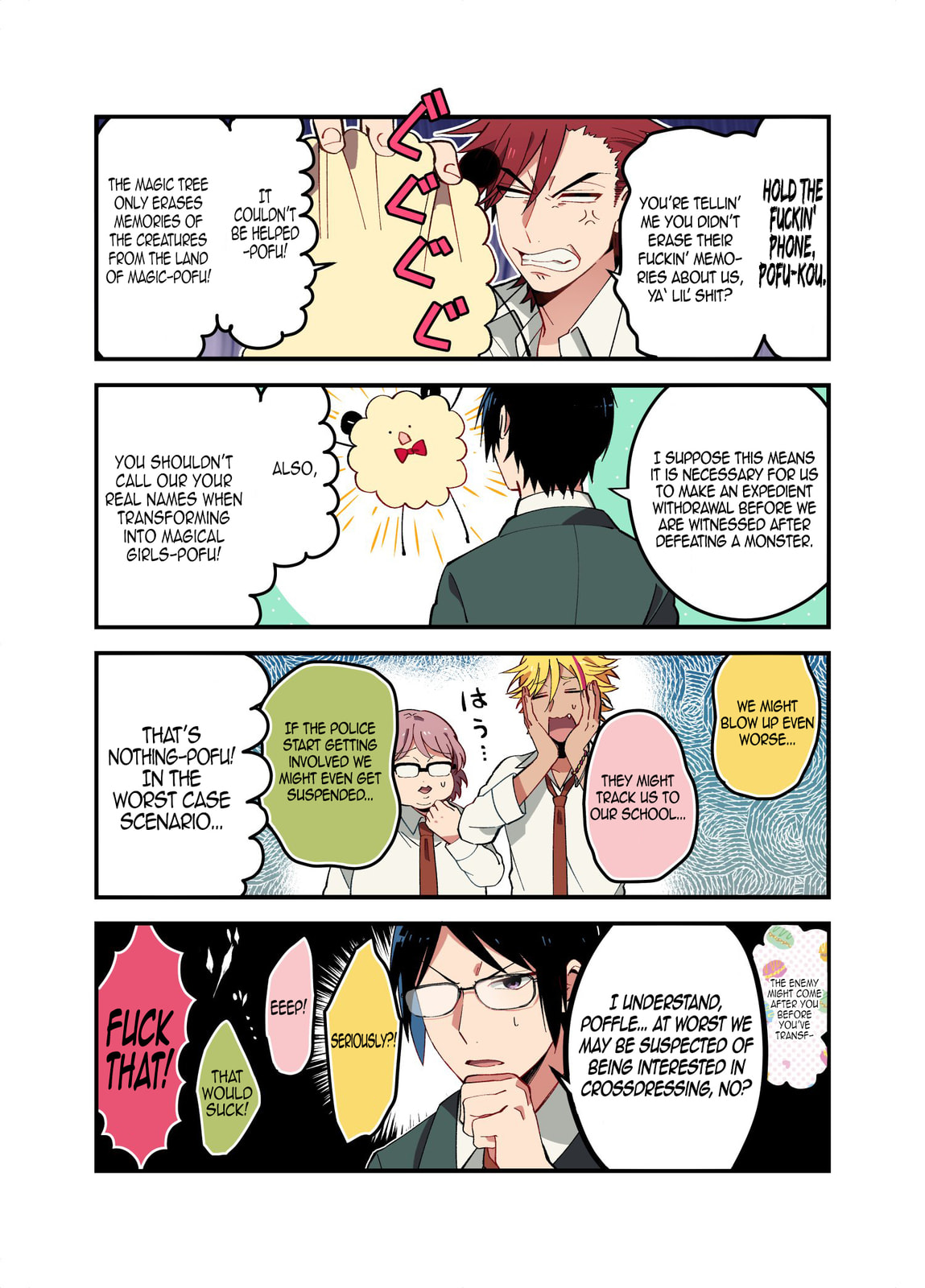 Danshi Koukousei ga Mahou Shoujo ni Naru Hanashi (Colored) – Chapter 32 page 0