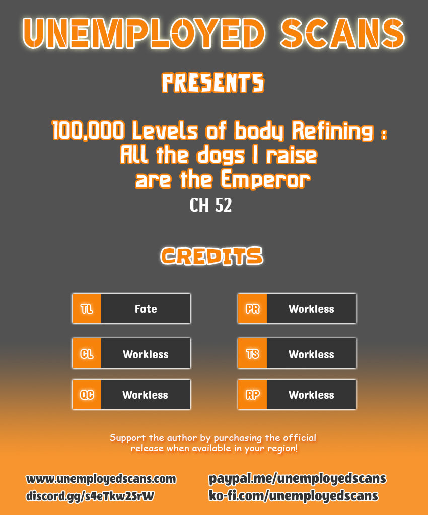 100,000 Levels of Body Refining: All the Dogs I Raise Are the Emperor – Chapter 52 page 0