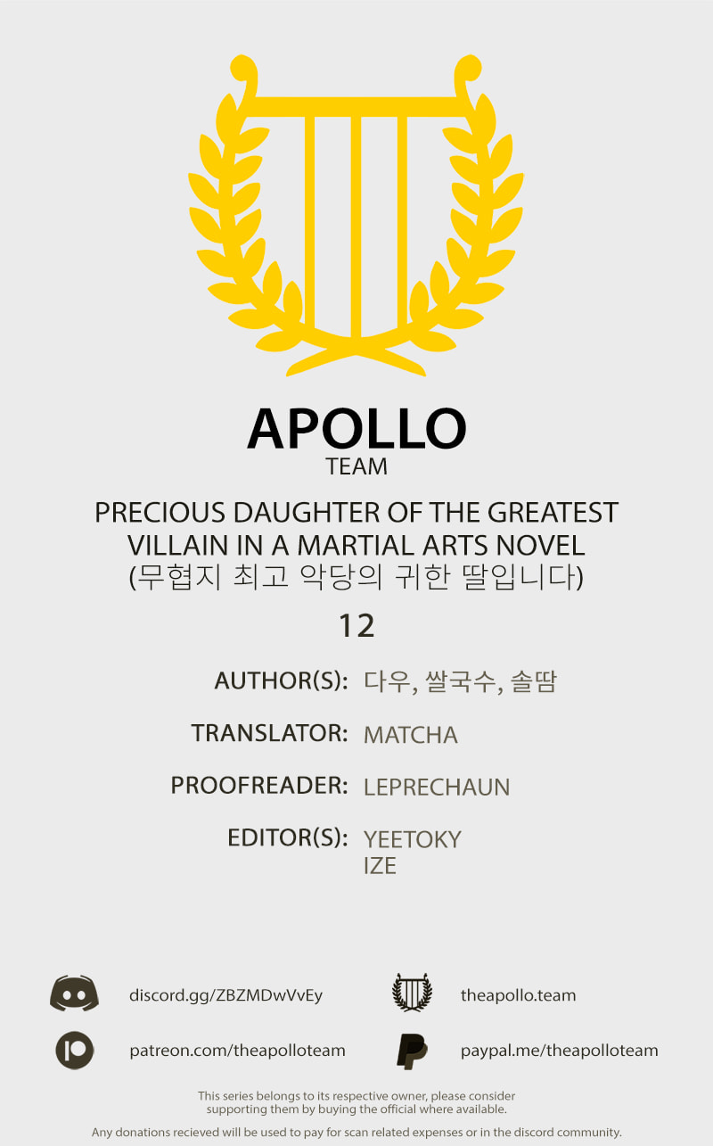 Precious Daughter of the Greatest Martial Arts Villain – Chapter 12 page 0
