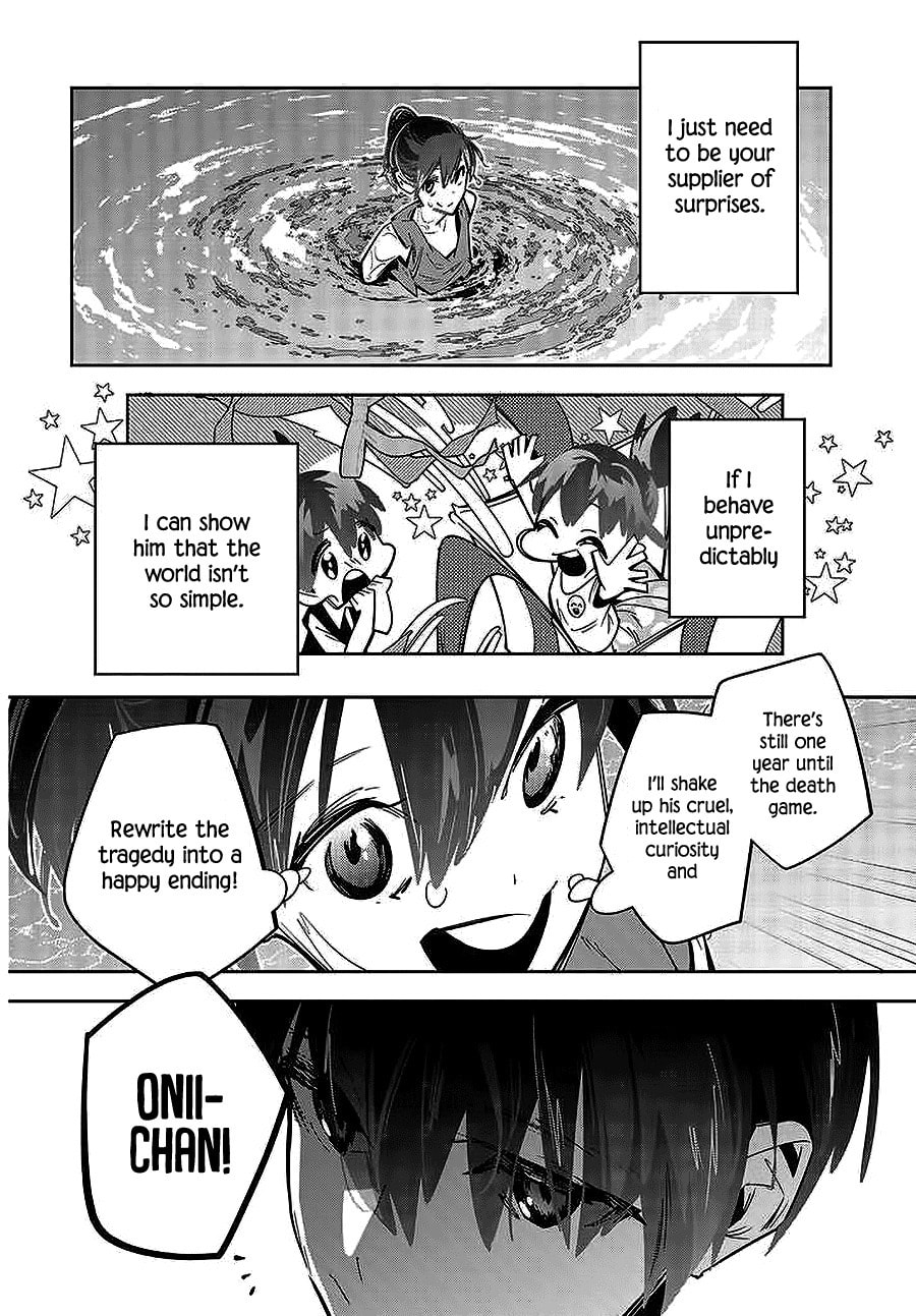 I Reincarnated as the Little Sister of a Death Game Manga's Murder Mastermind and Failed – Chapter 1 page 45