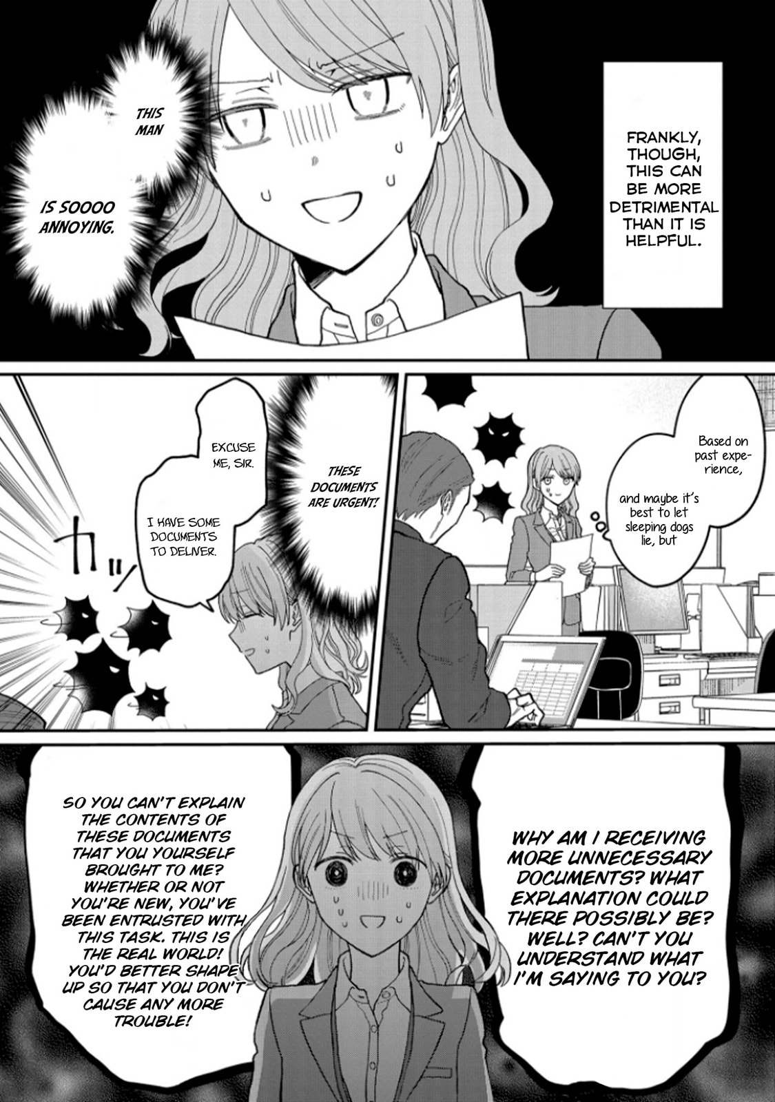 Kuuki ga "Yomeru" Shinnyushain to Buaiso na Senpai no Hanashi (Web-comic) – Chapter 3 page 1