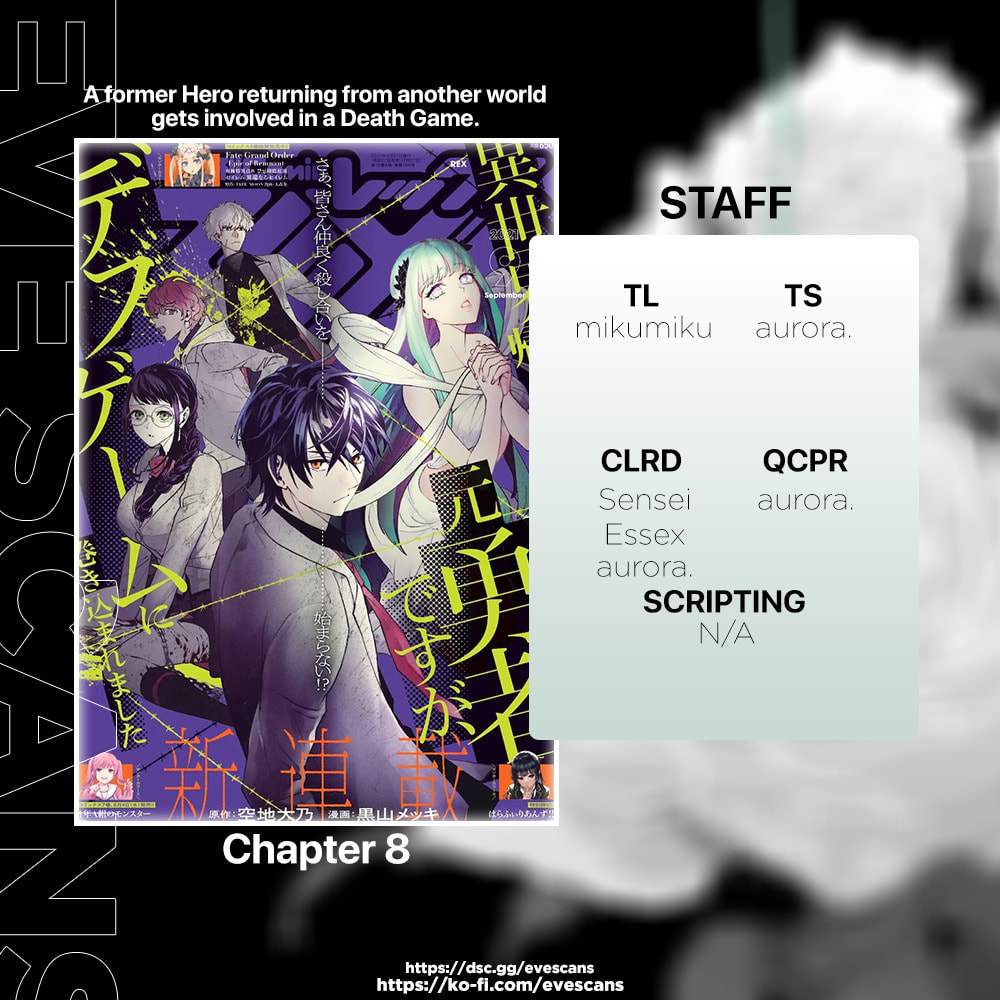 Isekaigaeri no Moto Yuusha Desuga, Death Game ni Makikomare Mashita – Chapter 8 page 0